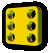 GIF animado (64074) Dado amarillo numero seis