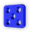 GIF animado (64075) Dado azul numero cinco