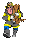 GIF animado (71517) Diferentes estados de un bombero