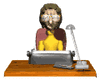 GIF animado (71842) Ejecutiva escribiendo a maquina