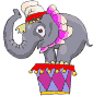 GIF animado (64335) Elefante circo