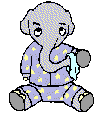 GIF animado (65691) Elefante en pijama