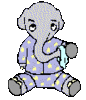 GIF animado (65691) Elefante en pijama