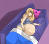 GIF animado (70797) Embarazada tumbada sofa