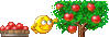 GIF animado (73266) Emoticono cogiendo manzanas