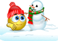 GIF animado (60237) Emoticono muneco nieve