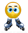 Imagen GIF de Emoticono patines animado