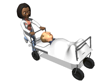 GIF animado (71563) Enfermera camillera