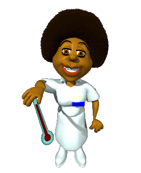 GIF animado (71878) Enfermera con un termometro