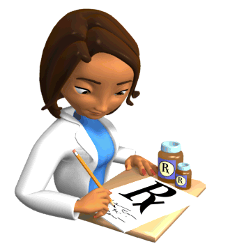 GIF animado (71882) Enfermera escribiendo