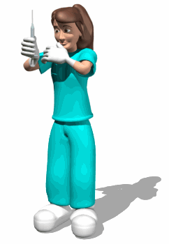 GIF animado (71884) Enfermera golpeando aguja de jeringa