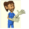 GIF animado (71887) Enfermera poniendose los guantes