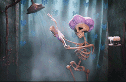 GIF animado (67913) Esqueleto ducha