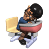 GIF animado (71920) Estudiante durmiendo en su pupitre
