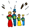 GIF animado (61750) Familia cantando villancicos