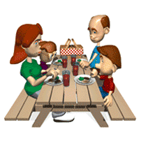 GIF animado (63730) Familia mesa picnic