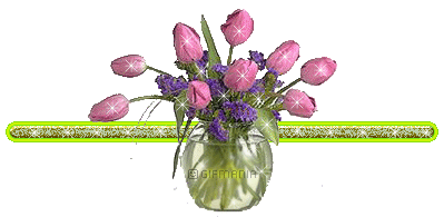 GIF animado (72973) Florero tulipanes rosas