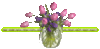 GIF animado (72973) Florero tulipanes rosas