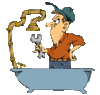 GIF animado (71951) Fontanero arreglando una ducha