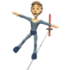 GIF animado (64344) Funambulista cuerda