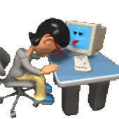 GIF animado (65129) Golpeando cabeza escritorio