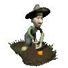 GIF animado (72036) Granjero sacando una zanahoria