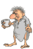 GIF animado (70223) Hombre anciano tirando cafe
