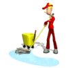 GIF animado (62935) Hombre fregando suelo