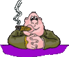 GIF animado (70440) Hombre fumando puro