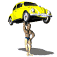 GIF animado (70470) Hombre levantando coche