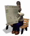 GIF animado (70454) Hombre leyendo periodico parque