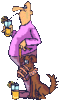 GIF animado (70282) Hombre perro bebiendo