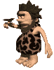 GIF animado (70516) Hombre prehistorico pajaro