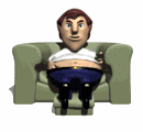 GIF animado (63788) Hombre sentado sofa