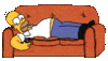 GIF animado (63790) Homer simpson sofa