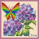 GIF animado (73026) Hortensias mariposa