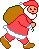 GIF animado (60643) Icono papa noel andando