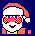 GIF animado (60649) Icono papa noel negro