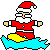 GIF animado (60658) Icono papa noel surfeando