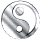 GIF animado (73772) Icono yin yang plateado