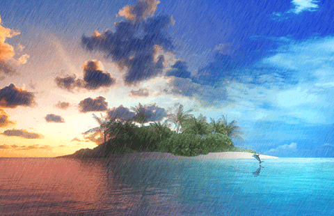 GIF animado (66241) Isla lloviendo