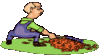 GIF animado (72040) Jardinero barriendo hojas