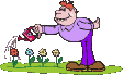 GIF animado (72063) Jardinero regando flores
