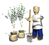 GIF animado (72068) Jardinero y su pala