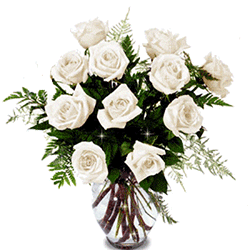 GIF animado (73120) Jarron rosas blancas