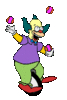 GIF animado (72134) Krusty el payaso haciendo malabares