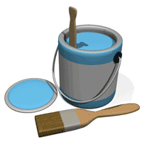 GIF animado (62516) Lata pintura azul