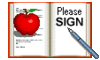 GIF animado (64838) Libro firmas manzana