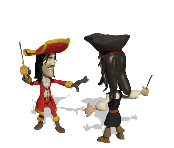 GIF animado (72433) Lucha entre dos piratas