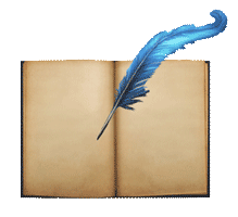 Imagen GIF de Mancha pluma libro animado